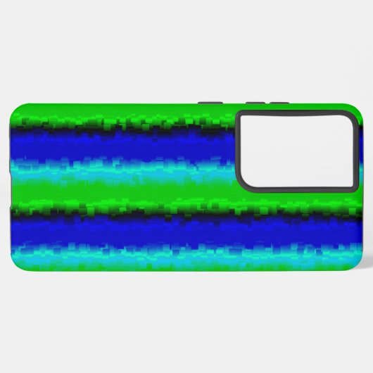 Groen blauw abstract 3D regenboogpatroon Samsung Galaxy Hoesje (Achterkant horizontaal)