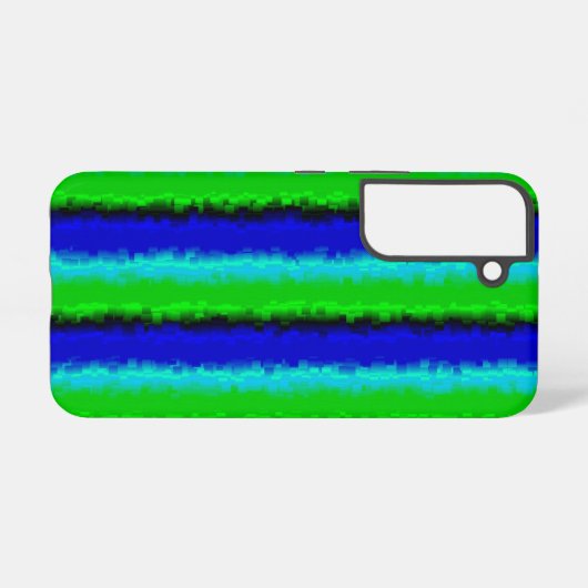 Groen blauw abstract 3D regenboogpatroon Samsung Galaxy Hoesje (Achterkant horizontaal)