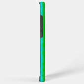 Groen blauw abstract 3D regenboogpatroon Samsung Galaxy Hoesje (Rechterkant)