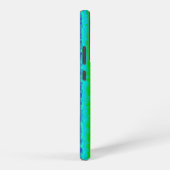 Groen blauw abstract 3D regenboogpatroon Samsung Galaxy Hoesje (Rechterkant)