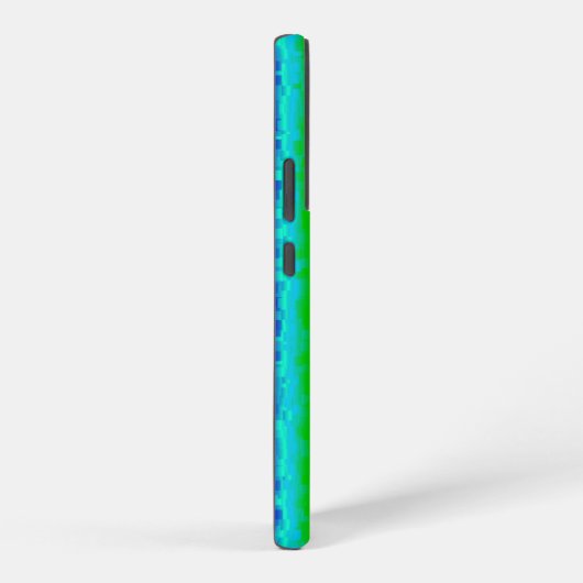 Groen blauw abstract 3D regenboogpatroon Samsung Galaxy Hoesje (Rechterkant)