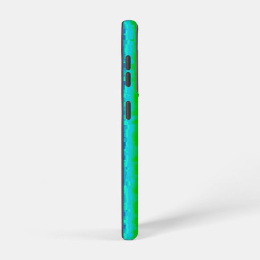 Groen blauw abstract 3D regenboogpatroon Samsung Galaxy Hoesje (Rechterkant)
