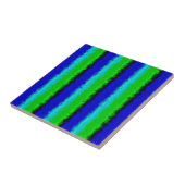 Groen blauw abstract 3D regenboogpatroon Tegeltje (Zijkant)