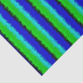 Groen blauw abstract 3D regenboogpatroon Tissuepapier (Detail)