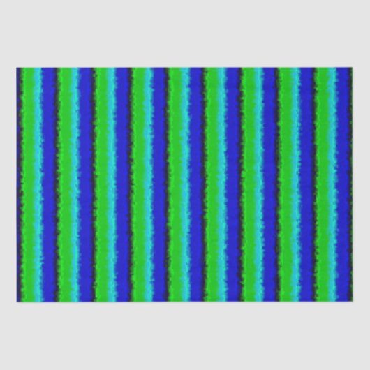 Groen blauw abstract 3D regenboogpatroon Tissuepapier (Voorkant)