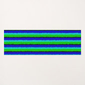 Groen blauw abstract 3D regenboogpatroon Yogamat (Achterkant (horizontaal))