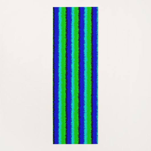 Groen blauw abstract 3D regenboogpatroon Yogamat (Achterkant)