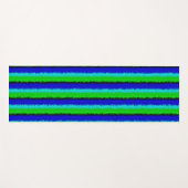 Groen blauw abstract 3D regenboogpatroon Yogamat (Voorkant (horizontaal))