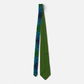 Groen blauw Abstract Star-patroon Stropdas (Achterkant)
