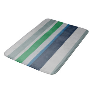 Groen Blauw Abstract Strepen Badmat