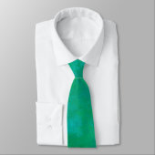 Groen Blauw Abstract Stropdas (Gebonden)