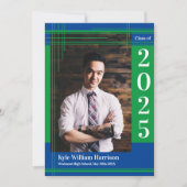Groen blauw Afstuderen Kleur van school Foto gepla Kaart (Voorkant)