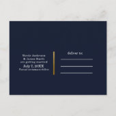 Groen Blauw Aquarel Botanisch Glam Save the Date Aankondigingskaart (Achterkant)