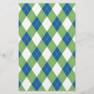Groen blauw arglispatroon briefpapier
