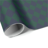 Groen Blauw Argyle Inpakpapier (Rol Hoek)