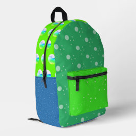 Groen blauw artistieke polka stippen Rugzak