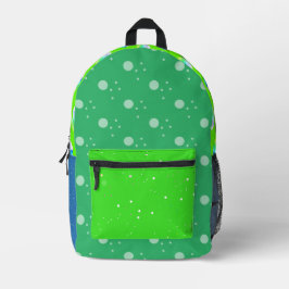 Groen blauw artistieke polka stippen Rugzak