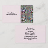 Groen-blauw 'Bijoux' getextureerd mozaïektegelpatr Visitekaartje (Voorkant / Achterkant)