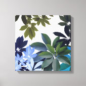 Groen & Blauw blad Ingewikkeld Canvas (Voorkant)