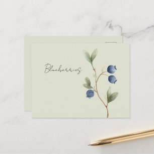 Groen Blauw Blauwe bessen Fruit Briefkaart