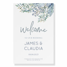 Groen Blauw Bloemen Rustiek & Elegant Bruiloft Wel