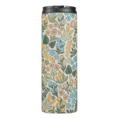 Groen Blauw Boho Bloemen 3D Effect Mama Thermosbeker (Achterkant)