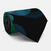 Groen & Blauw Bokeh Patroon Ontwerp Mannen Stropda Stropdas (Opgerold)