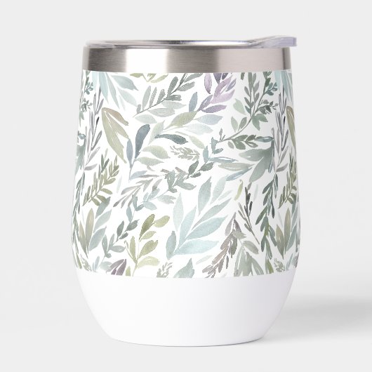 Groen Blauw Botanisch Aquarel (Links)