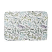 Groen Blauw Botanisch Aquarel Badmat (Voorkant)