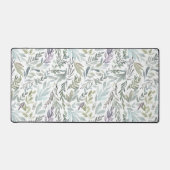Groen Blauw Botanisch Aquarel Bureaumat (Voorkant)