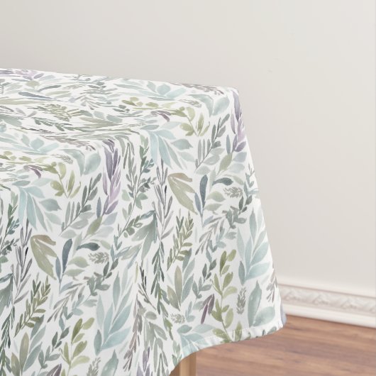 Groen Blauw Botanisch Aquarel Tafelkleed (Voorbeeld)