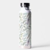 Groen Blauw Botanisch Aquarel Waterfles (Links)