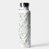Groen Blauw Botanisch Aquarel Waterfles (Rechts)