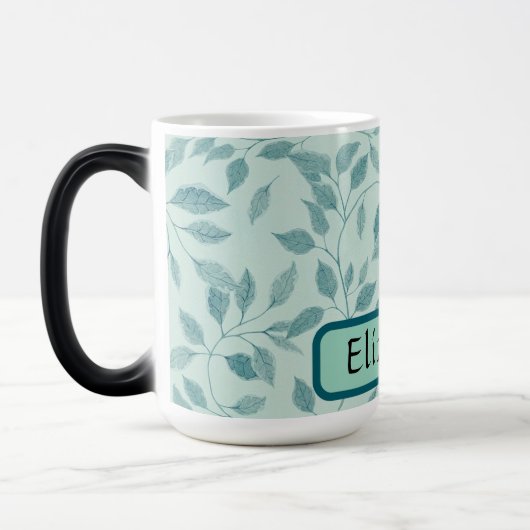Groen Blauw Botanische Aangepaste Naam  Magische Mok (Links)