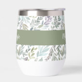 Groen Blauw Botanische Waterverf Monogram Naam (Links)