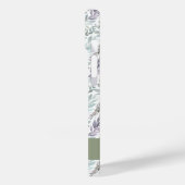 Groen Blauw Botanische Waterverf Monogram Naam Case-Mate iPhone Case (Achterkant / Links)