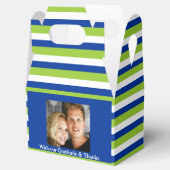 Groen blauw bruiloft FOTO 2 Bedankdoosjes (Geopend)