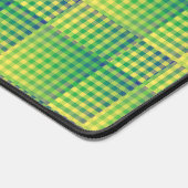 Groen Blauw Dambord Abstract Patroon Bureaumat (Hoek)