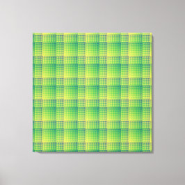 Groen Blauw Dambord Abstract Patroon Canvas Afdruk