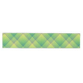 Groen Blauw Dambord Abstract Patroon Medium Tafelloper (Horizontaal)