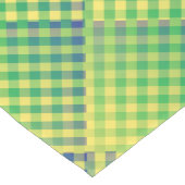 Groen Blauw Dambord Abstract Patroon Medium Tafelloper (Hoek)