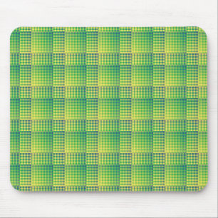 Groen Blauw Dambord Abstract Patroon Muismat
