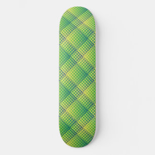 Groen Blauw Dambord Abstract Patroon Persoonlijk Skateboard