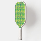 Groen Blauw Dambord Abstract Patroon Pickleball Paddle (Links)