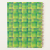 Groen Blauw Dambord Abstract Patroon Planner (Achterkant)