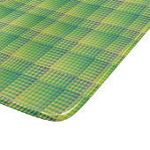 Groen Blauw Dambord Abstract Patroon Snijplank (Hoek)