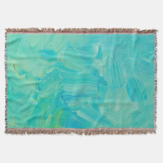 Groen Blauw: de textuur van de borstelslag. Deken