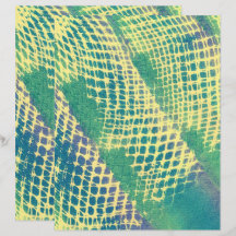 Groen Blauw Diamant Patroon Geel Scrapbook Papier