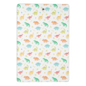 Groen Blauw Dinosaurus Patroon Aangepaste Naam Mini Klembord (Achterkant)