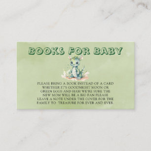 Groen Blauw Dragon Waterverf Jongensboeken voor Ba Informatiekaartje